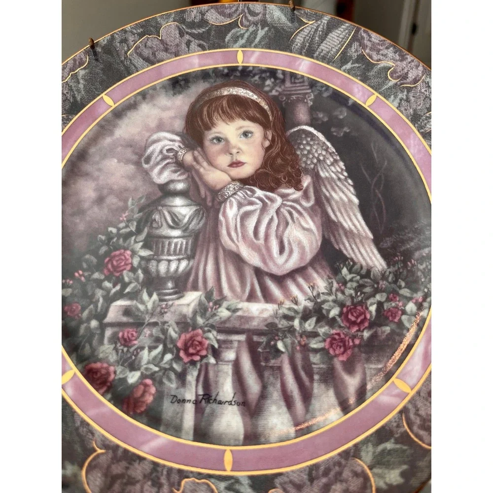 Bradford Exchange Collector Plate Unisex OS Pink Excellent Hope Angel Richardson